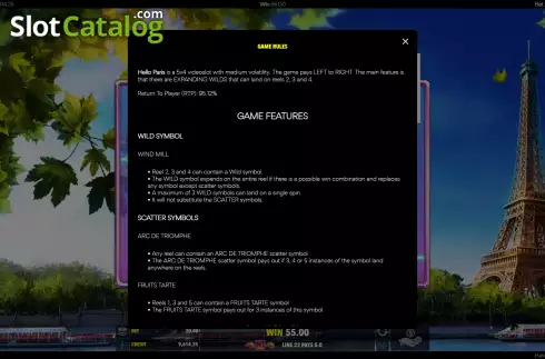 Скрин9. Hello Paris (Spearhead Studios) слот