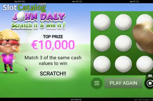 Скрин2. John Daly Scratch It and Win It! слот