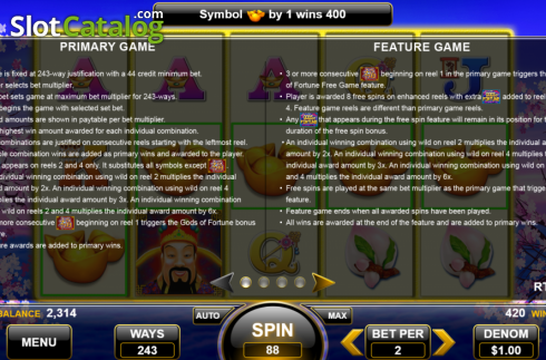 Скрин5. Gods of Fortune слот