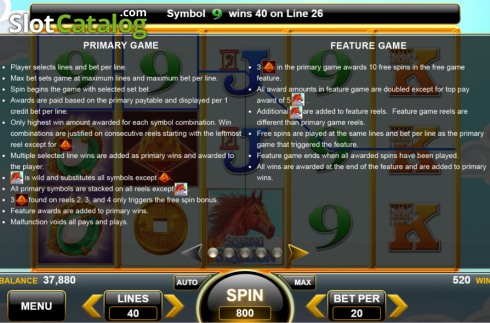 Скрин5. Flying Horse (Spin Games) слот