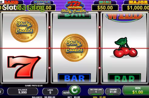 Скрин3. Mighty 777 Sticky Credits слот
