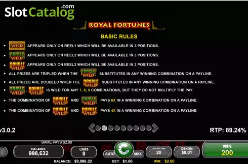 Скрин6. Royal Fortunes слот