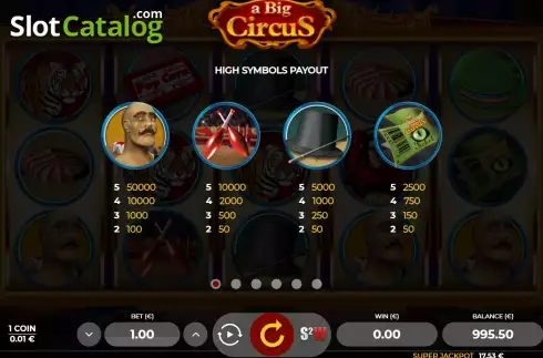 Скрин6. A Big Circus слот