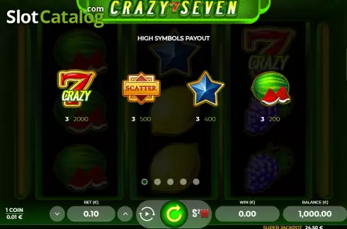 Скрин5. Crazy Seven 3 слот