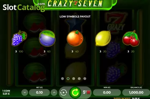 Скрин6. Crazy Seven 3 слот