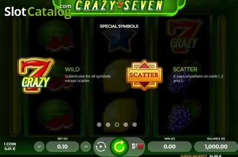 Скрин7. Crazy Seven 3 слот