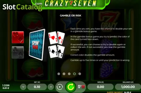 Скрин8. Crazy Seven 3 слот
