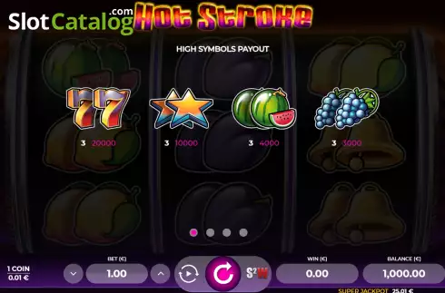 Скрин6. Hot Stroke слот