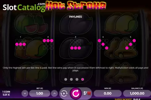 Скрин9. Hot Stroke слот