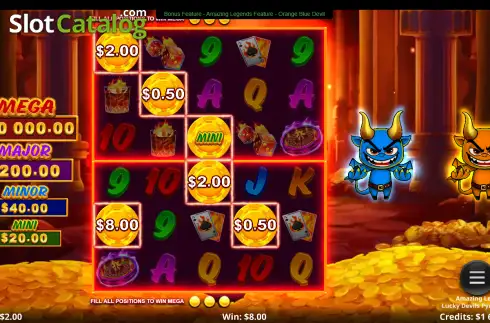 Скрин3. Amazing Legends Lucky Devils Pyromania слот