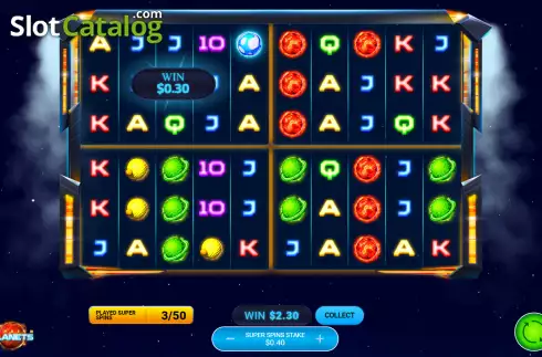 Скрин4. Blazing Planets слот