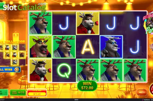 Скрин3. Reindeer Party слот