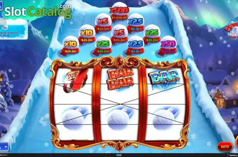 Скрин2. Santas Snowball Roller слот