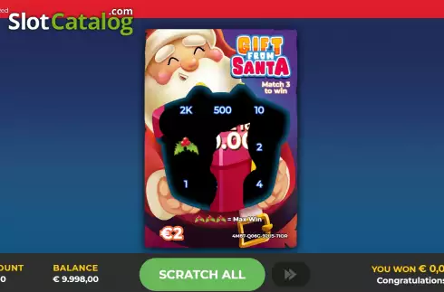 Скрин4. Gift From Santa Scratch слот