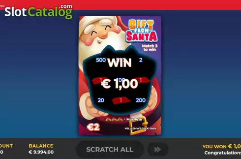 Скрин6. Gift From Santa Scratch слот