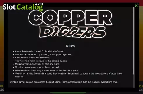 Скрин6. Copper Diggers Scratch слот