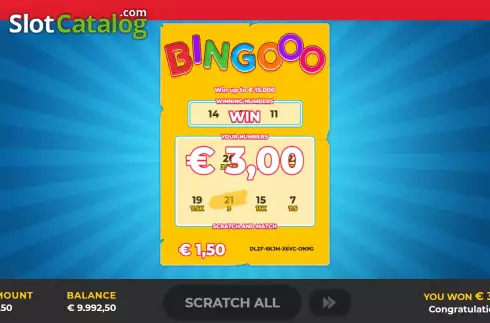 Скрин4. Bingooo Scratch слот