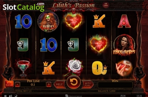 Скрин2. Lilith's Passion 15 lines слот