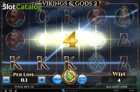 Скрин3. Vikings and Gods 2 15 Lines слот