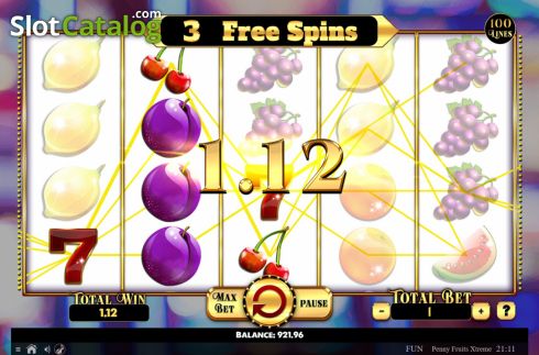 Скрин7. Penny Fruits Extreme Spin O Wheel слот