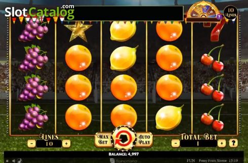 Скрин2. Penny Fruits Xtreme Champions League слот