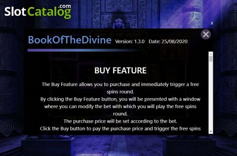 Скрин6. Book Of The Divine (Spinomenal) слот