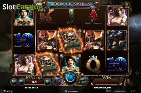 Скрин2. Book of Skulls (Spinomenal) слот