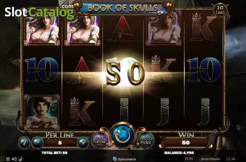 Скрин3. Book of Skulls (Spinomenal) слот