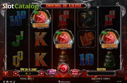 Скрин5. Origins Of Lilith 10 Lines слот