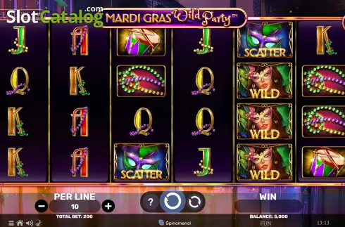 Скрин2. Mardi Gras Wild Party слот