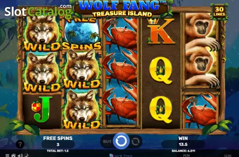 Скрин7. Wolf Fang - Treasure Island слот