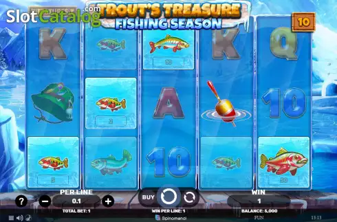 Скрин4. Trout's Treasure Fishing Season слот