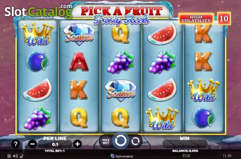 Скрин2. Pick A Fruit Frosty Reels слот