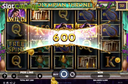 Скрин3. Olympian Throne слот