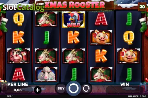 Скрин2. Xmas Rooster слот
