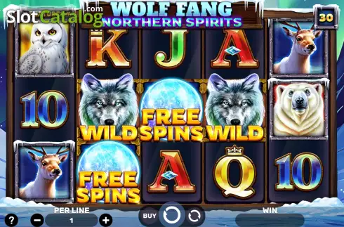 Скрин2. Wolf Fang - Northern Spirits слот
