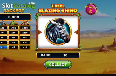 Скрин2. 1 Reel - Blazing Rhino слот