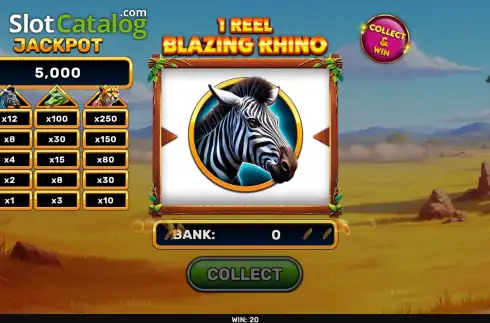 Скрин3. 1 Reel - Blazing Rhino слот