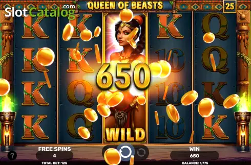 Скрин3. Queen of Beasts слот