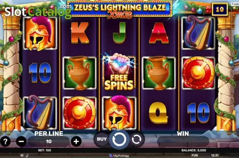 Скрин2. Zeus's Lightning Blaze - Xmas слот