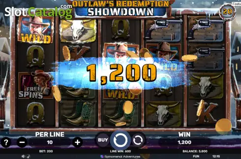 Скрин3. Outlaw's Redemption Showdown слот