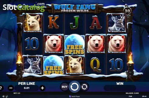 Скрин2. Wolf Fang - Frozen Wilds слот