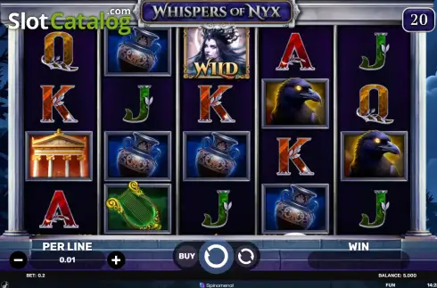 Скрин2. Whispers of Nyx слот