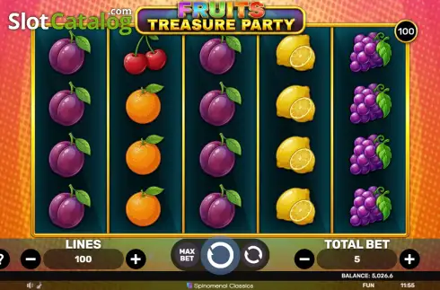 Скрин2. Fruits Treasure Party слот
