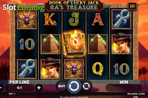 Скрин2. Book of Lucky Jack - Ra's Treasure слот