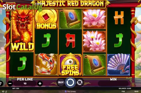 Скрин2. Majestic Red Dragon слот