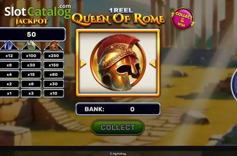 Скрин2. 1 Reel - Queen of Rome слот