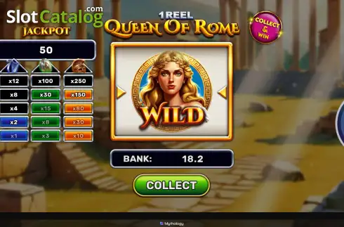 Скрин3. 1 Reel - Queen of Rome слот
