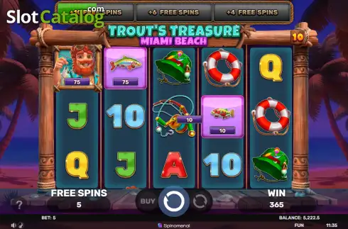 Скрин3. Trout's Treasure - Miami Beach слот