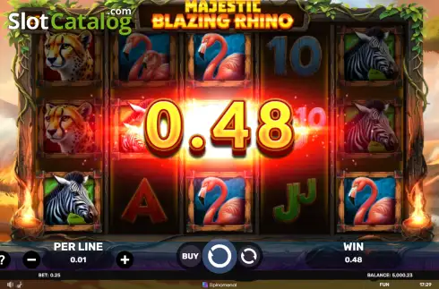 Скрин3. Majestic Blazing Rhino слот